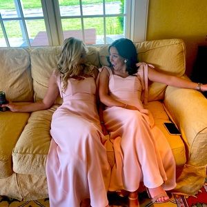Pale pink bridesmaid dress